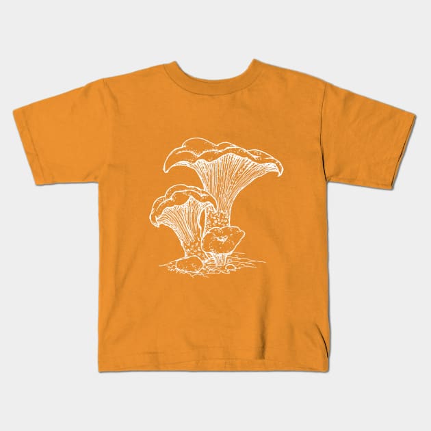 Chanterelle Mushroom Kids T-Shirt by mycologist